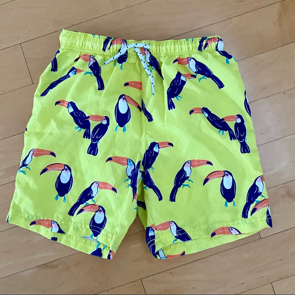 EUC Mini Boden Toucan Swim Trunks, Boys 9-10y